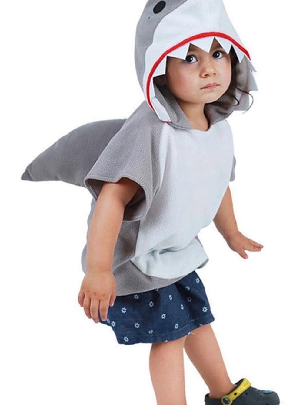 Gray Shark Hooded Kids Costume